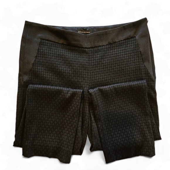 BANANA Republic Jacquard Ankle Black Side Zip Pants Size 10 - Picture 2 of 8